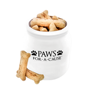 Paws For A Cause Dog Treat Jar White