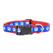 Paws For A Cause Dog Collar Red White Blue