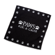 Paws For A Cause Dog Towel Black White